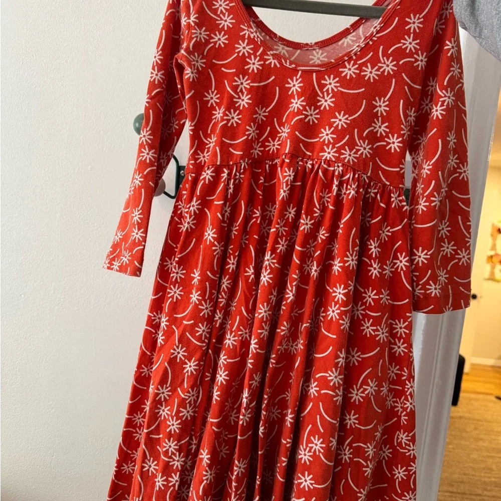 Dark orange ballet dress long sleeves - Alice + Ames size 6 - Picture 4 of 4